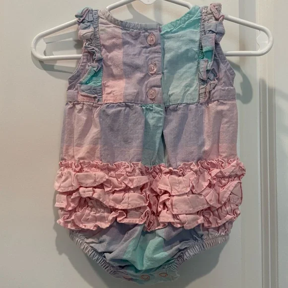 Ruffle Butts Cotton Pastel Ruffle Romper - Picture 4 of 8
